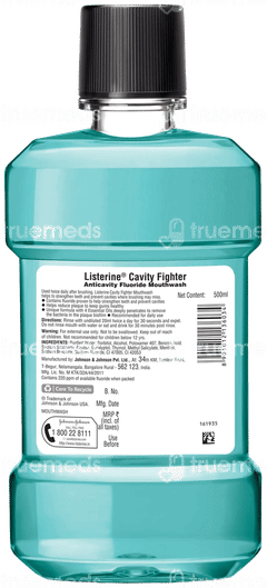 Listerine Cavity Fighter Mouthwash 500Ml Listerine Cavity Fighter Mouthwash 500Ml